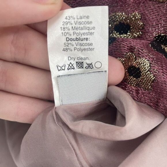 J. Crew Women's Floral Brocade Sleeveless Blouse Pink Green Size 00 Peter Pan - Picture 7 of 9